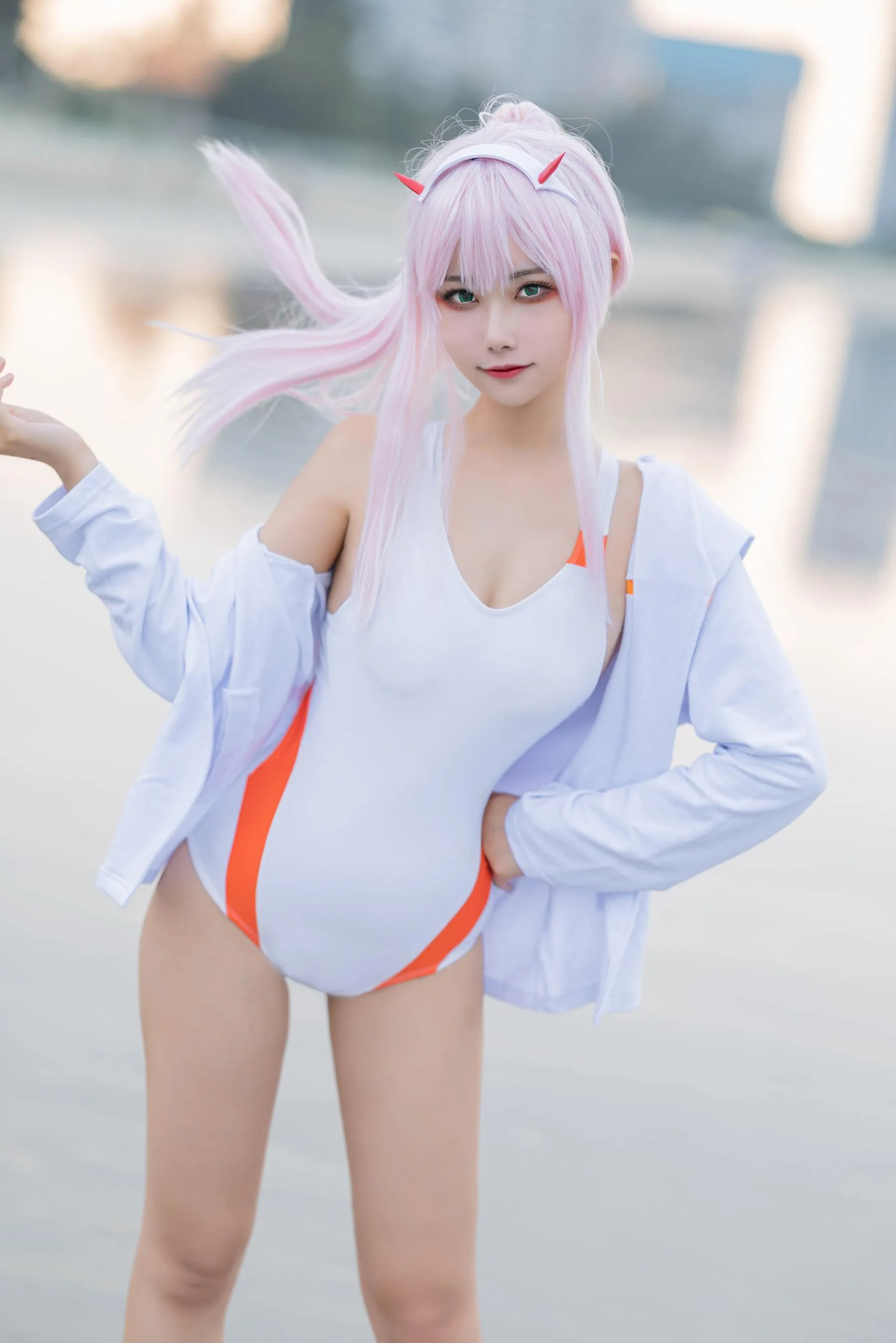 Momoko葵葵 – NO.36 DARLING in the FRANXX 02 泳装 兔女郎花嫁 [61P]插图7